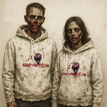 Gothic Horror Unisex Pullover Hoodie, Scary Art Hoodie, Spooky Apparel, Halloween Gift, AOP Design, Unique Horror Merch